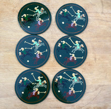 Load image into Gallery viewer, Vintage Kashmir Decorative Polo Scene Trinket Box with 6 Coasters - Freya's Trading Post