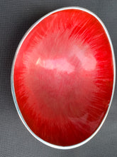 Load image into Gallery viewer, Vintage Stylish Red Enamel and Silver Plated Dish - Freya's Trading Post