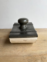 Load image into Gallery viewer, Stylish Vintage Irish Pewter and Wood Paper Ink Blotter - Freya's Trading Post