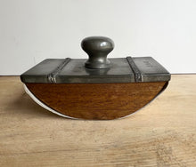 Load image into Gallery viewer, Stylish Vintage Irish Pewter and Wood Paper Ink Blotter - Freya's Trading Post
