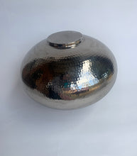 Load image into Gallery viewer, Stylish Silver Plated Hammered Effect Vase - Freya's Trading Post
