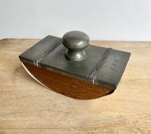 Load image into Gallery viewer, Stylish Vintage Irish Pewter and Wood Paper Ink Blotter - Freya's Trading Post