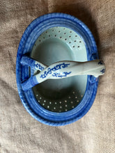 Load image into Gallery viewer, Vintage Blue and White Porcelain Basket - Freya's Trading Post