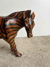 Load image into Gallery viewer, Vintage Hand-Carved Wooden Striped Zebra