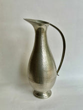 Load image into Gallery viewer, Stylish Vintage Selangor Hammered Effect Pewter Pitcher - Freya's Trading Post