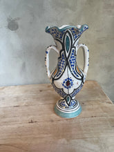 Load image into Gallery viewer, Ceramic Handmade Moroccan Baluster Vase with Double Handles - Freya's Trading Post