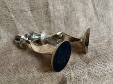 Load image into Gallery viewer, Vintage Pair of Silver Plated Twisted Ribbon Shape Candlesticks - Freya's Trading Post