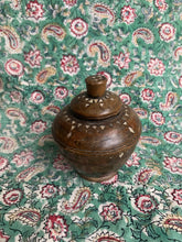 Load image into Gallery viewer, Beautiful Small Vintage Wooden Container inlaid with Mother of Pearl - Freya's Trading Post