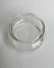 Load image into Gallery viewer, Vintage Art Deco Glass Powder Jar with a lovely turquoise Faux Enamel Guilloche Top - Freya's Trading Post