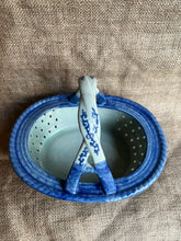 Load image into Gallery viewer, Vintage Blue and White Porcelain Basket - Freya's Trading Post