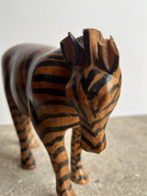 Load image into Gallery viewer, Vintage Hand-Carved Wooden Striped Zebra