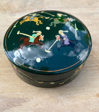 Load image into Gallery viewer, Vintage Kashmir Decorative Polo Scene Trinket Box with 6 Coasters - Freya's Trading Post