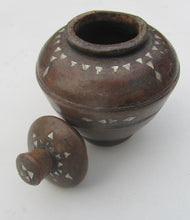 Load image into Gallery viewer, Beautiful Small Vintage Wooden Container inlaid with Mother of Pearl - Freya's Trading Post