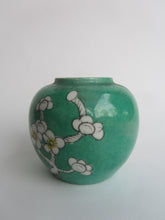 Load image into Gallery viewer, Vintage Small Green Glazed ‘Prunus’ Ginger Jar - Freya's Trading Post