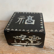 Load image into Gallery viewer, Unusual Small Chinese Inlaid Mother of Pearl Lacquer Box - Freya's Trading Post