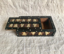 Load image into Gallery viewer, Antique Anglo Indian Ebony Box Handcrafted with Porcupine Quills - Freya's Trading Post