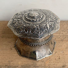 Load image into Gallery viewer, Beautiful Ornate Octagonal Silver Pot - Freya's Trading Post