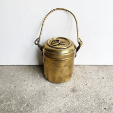 Load image into Gallery viewer, Charming Vintage Brass Storage Canister with Handle - Freya's Trading Post