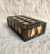 Load image into Gallery viewer, Antique Anglo Indian Ebony Box Handcrafted with Porcupine Quills - Freya's Trading Post