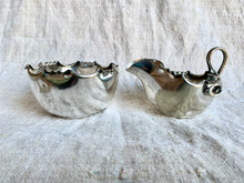 Load image into Gallery viewer, Beautiful Vintage Pair of Art Nouveau Silver Plated Creamer and Sugar Bowl Set - Freya's Trading Post