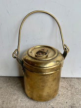 Load image into Gallery viewer, Charming Vintage Brass Storage Canister with Handle - Freya's Trading Post