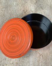 Load image into Gallery viewer, Originally part of a Vintage Nesting Box Set with a matte orange/red rust toned lacquer style finish - Freya's Trading Post