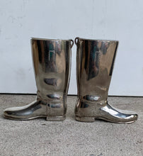 Load image into Gallery viewer, Delightful Pair of Vintage Silver Plated Grenadier Boots - Freya's Trading Post