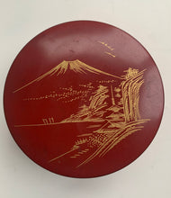 Load image into Gallery viewer, Vintage Complete Set of 6  Japanese Red Lacquer Coasters in a beautiful decorative storage box - Freya's Trading Post