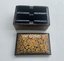 Load image into Gallery viewer, Vintage Kashmir Hand Painted Papier Mache Playing Cards Box - Freya's Trading Post