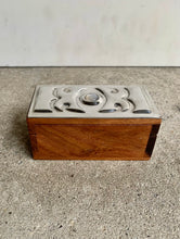 Load image into Gallery viewer, Fabulous Sasha Bowles Designs Wooden Box with Pewter Lid - Freya's Trading Post
