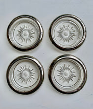 Load image into Gallery viewer, Stylish Set of 4 Vintage Silver-plated Italian Coasters - Freya's Trading Post
