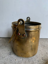 Load image into Gallery viewer, Charming Vintage Brass Storage Canister with Handle - Freya's Trading Post