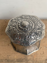 Load image into Gallery viewer, Beautiful Ornate Octagonal Silver Pot - Freya's Trading Post