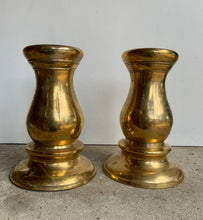 Load image into Gallery viewer, Pair of Vintage Brass, Bronze Patina Candlesticks - Freya's Trading Post