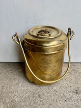 Load image into Gallery viewer, Charming Vintage Brass Storage Canister with Handle - Freya's Trading Post