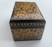 Load image into Gallery viewer, Vintage Kashmir Hand Painted Papier Mache Playing Cards Box - Freya's Trading Post