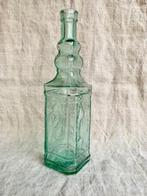 Load image into Gallery viewer, Beautiful Recycled Decorative Ornate Green Glass Bottle, Spain - Freya's Trading Post