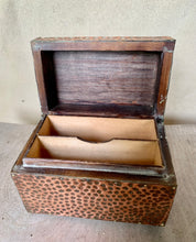 Load image into Gallery viewer, Stylish Vintage Copper Hand Hammered Arts and Crafts Playing Cards Box - Freya's Trading Post