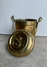 Load image into Gallery viewer, Charming Vintage Brass Storage Canister with Handle - Freya's Trading Post