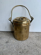 Load image into Gallery viewer, Charming Vintage Brass Storage Canister with Handle - Freya's Trading Post