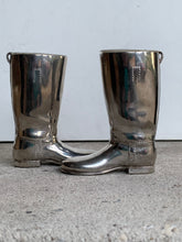 Load image into Gallery viewer, Delightful Pair of Vintage Silver Plated Grenadier Boots - Freya's Trading Post