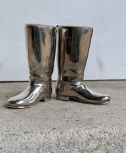 Load image into Gallery viewer, Delightful Pair of Vintage Silver Plated Grenadier Boots - Freya's Trading Post