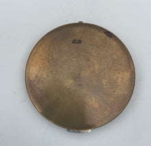 Load image into Gallery viewer, Beautiful Vintage Navy Stratton Mirror Compact with Gold and Floral Design - Freya's Trading Post