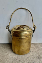 Load image into Gallery viewer, Charming Vintage Brass Storage Canister with Handle - Freya's Trading Post