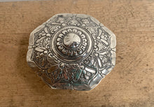 Load image into Gallery viewer, Beautiful Ornate Octagonal Silver Pot - Freya's Trading Post