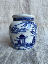 Load image into Gallery viewer, Vintage Japanese  Blue and White Transferware Ginger Jar - Freya's Trading Post
