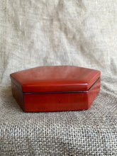 Load image into Gallery viewer, Vintage Red Hexagonal Lacquered Finish Box

