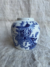 Load image into Gallery viewer, Vintage Japanese  Blue and White Transferware Ginger Jar - Freya's Trading Post
