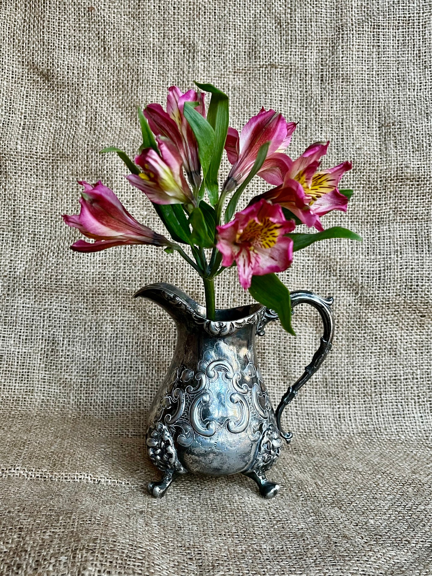 Gorgeous Vintage Ornate Silver Plated Small Jug