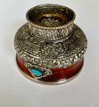 Load image into Gallery viewer, Tibetan Style Silver Metal Tea Bowl - Freya's Trading Post
